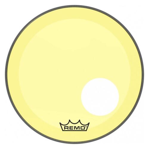 Remo P3 Resonant Colortone Yellow Bass Drum Heads, Ported